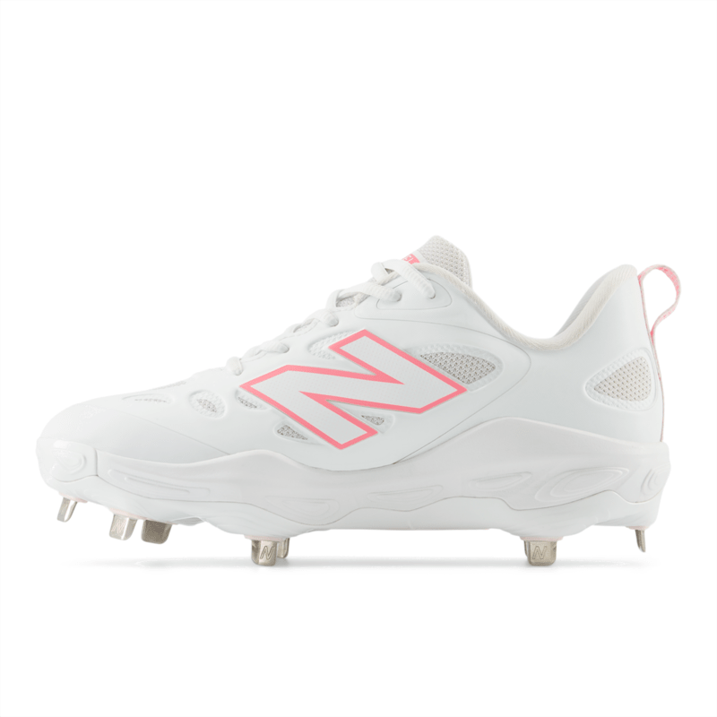 New Balance Women s Fresh Foam x Velo V4 Metal Softball Shoes White Pink Size 9