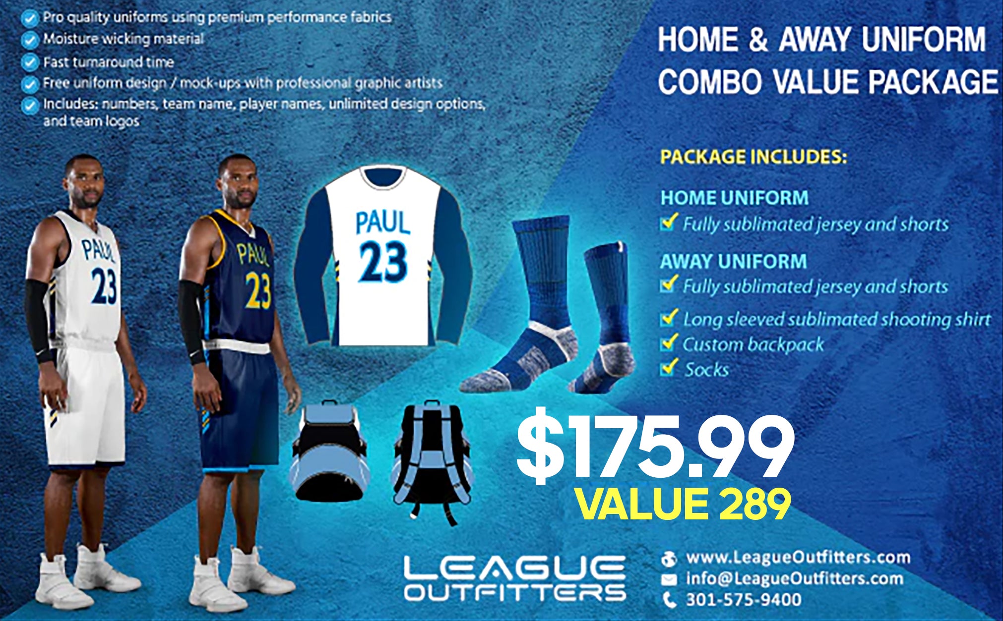 Custom Basketball Uniforms, Packages, Team Basketball Uniforms