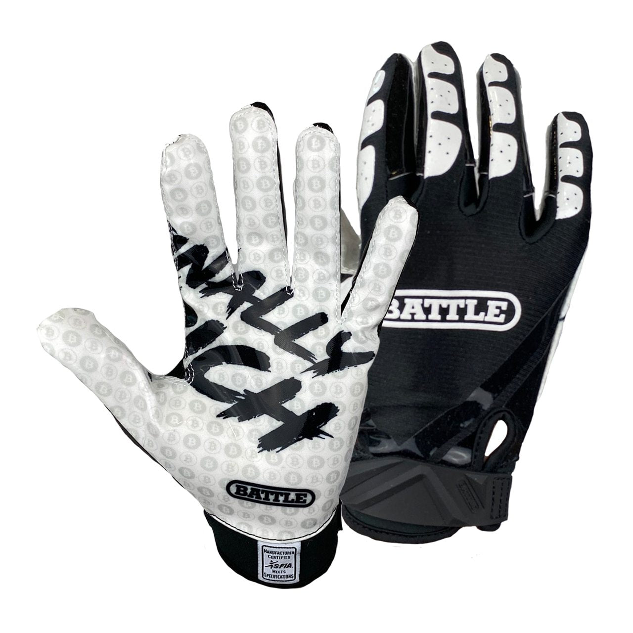 Battle Sports Doom 1.0 Youth Football Receiver Gloves - Small - Pink 