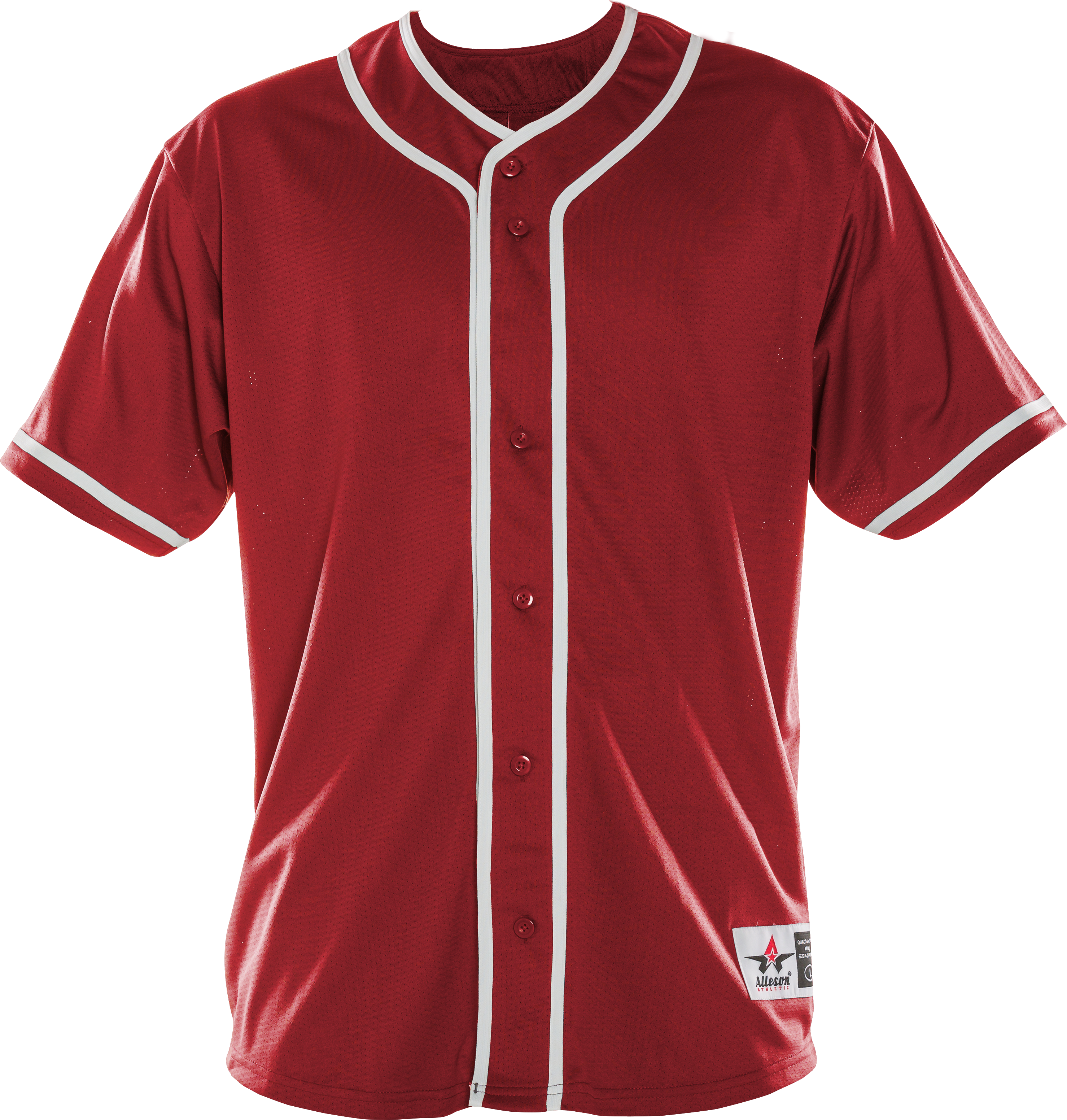 Alleson Athletic Youth Dura Light Mesh Baseball Jersey - S / Grey