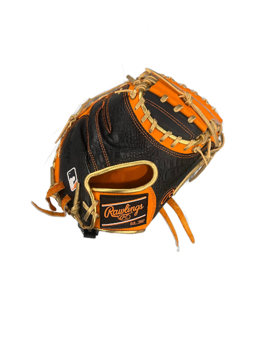 Rawlings black and hot sale orange catchers mitt