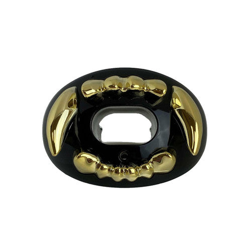 3D Chrome Grillz Mouthpiece, Gold/Black