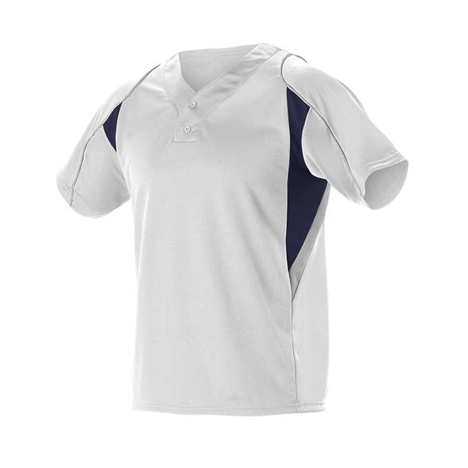 Alleson Adult 2 Button Henley Baseball Jersey Alleson