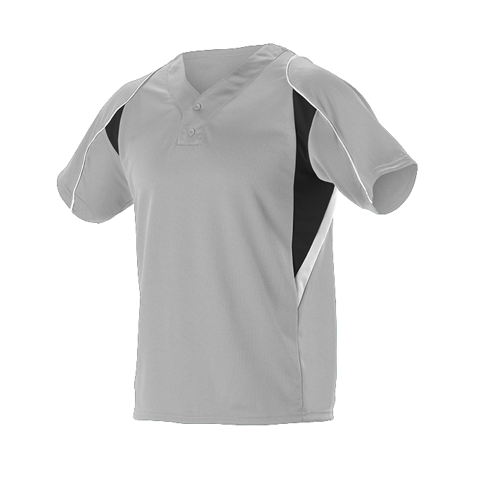 Alleson Adult 2 Button Henley Baseball Jersey Alleson