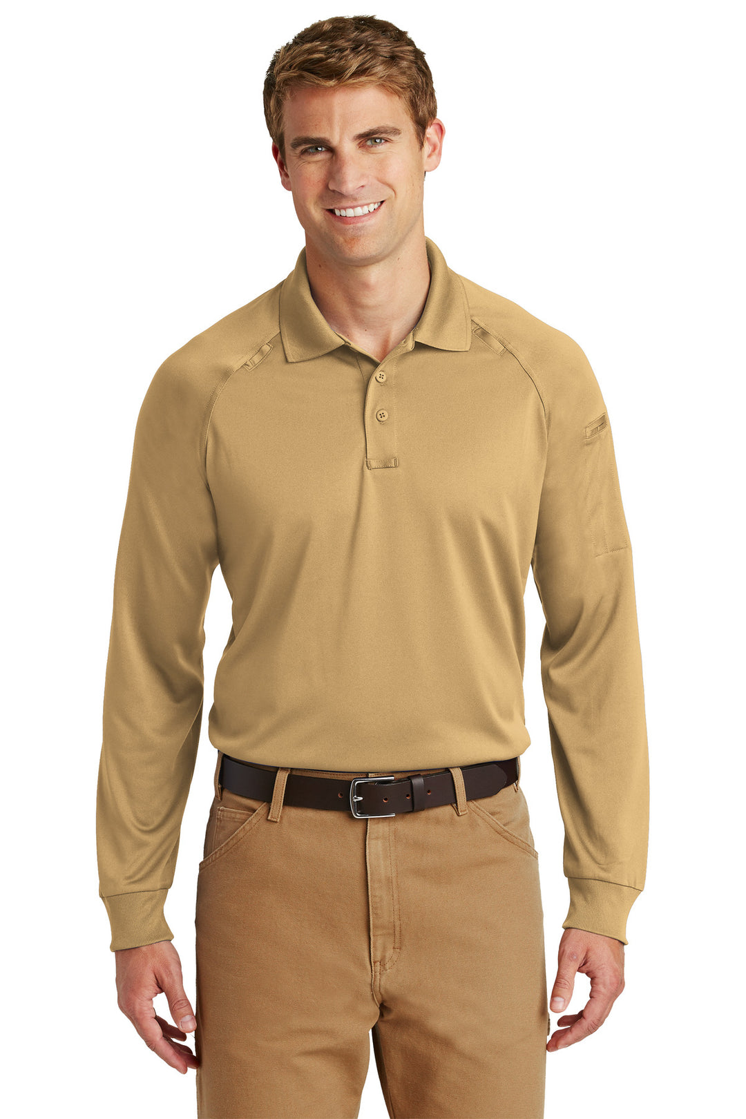 CornerStone Men's Select Long Sleeve Snag-Proof Tactical Polo. CS410LS CornerStone