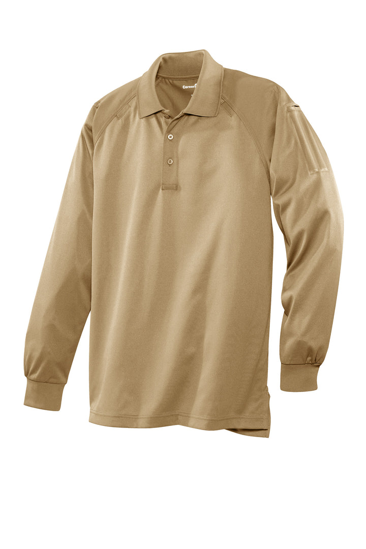 CornerStone Men's Select Long Sleeve Snag-Proof Tactical Polo. CS410LS CornerStone