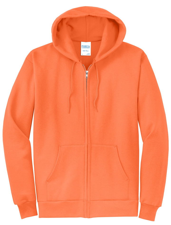 Port & Company - Men's Core Fleece Full-Zip Hooded Sweatshirt Mens Apparel Sweatshirts & Fleece