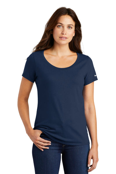 Nike Women's Core Cotton Scoop Neck Tee Shirt. NKBQ5236 Nike