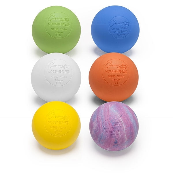 Champion Sports Lacrosse Ball 6 Color Set Champion Sports