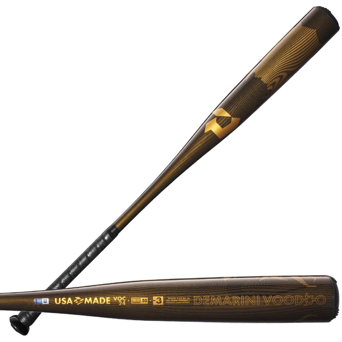 2024 Demarini Voodoo Gold -3 BBCOR Baseball Bat – League Outfitters