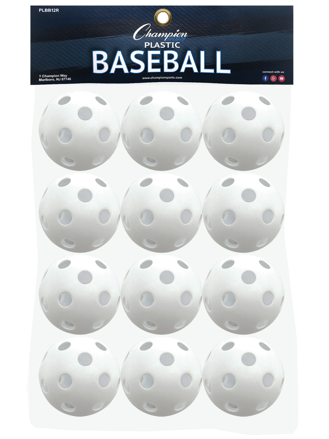 Champion Sports Plastic Baseball Set - Dozen Champion Sports