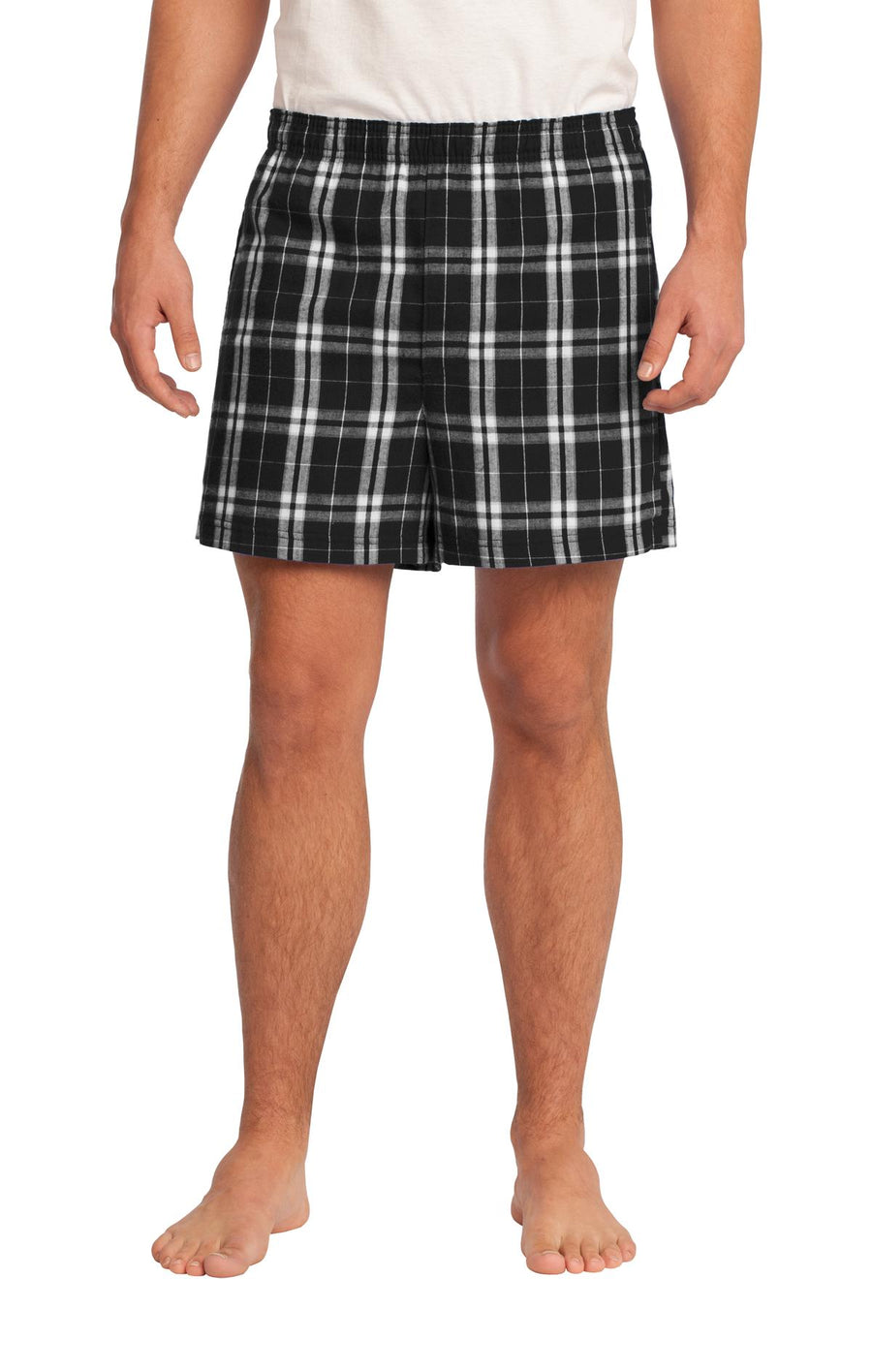 District Young Men's Flannel Plaid Boxer. DT1801 District