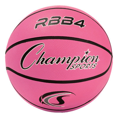 Champion Sports Intermediate Rubber Basketball Pink Basketball Basketballs All