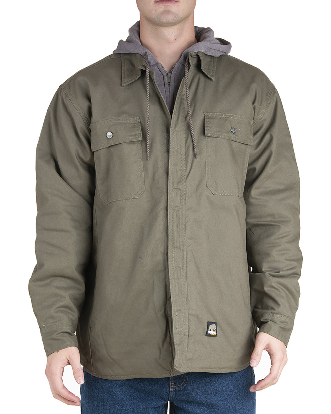 Berne Men's Throttle Hooded Shirt Jacket Berne