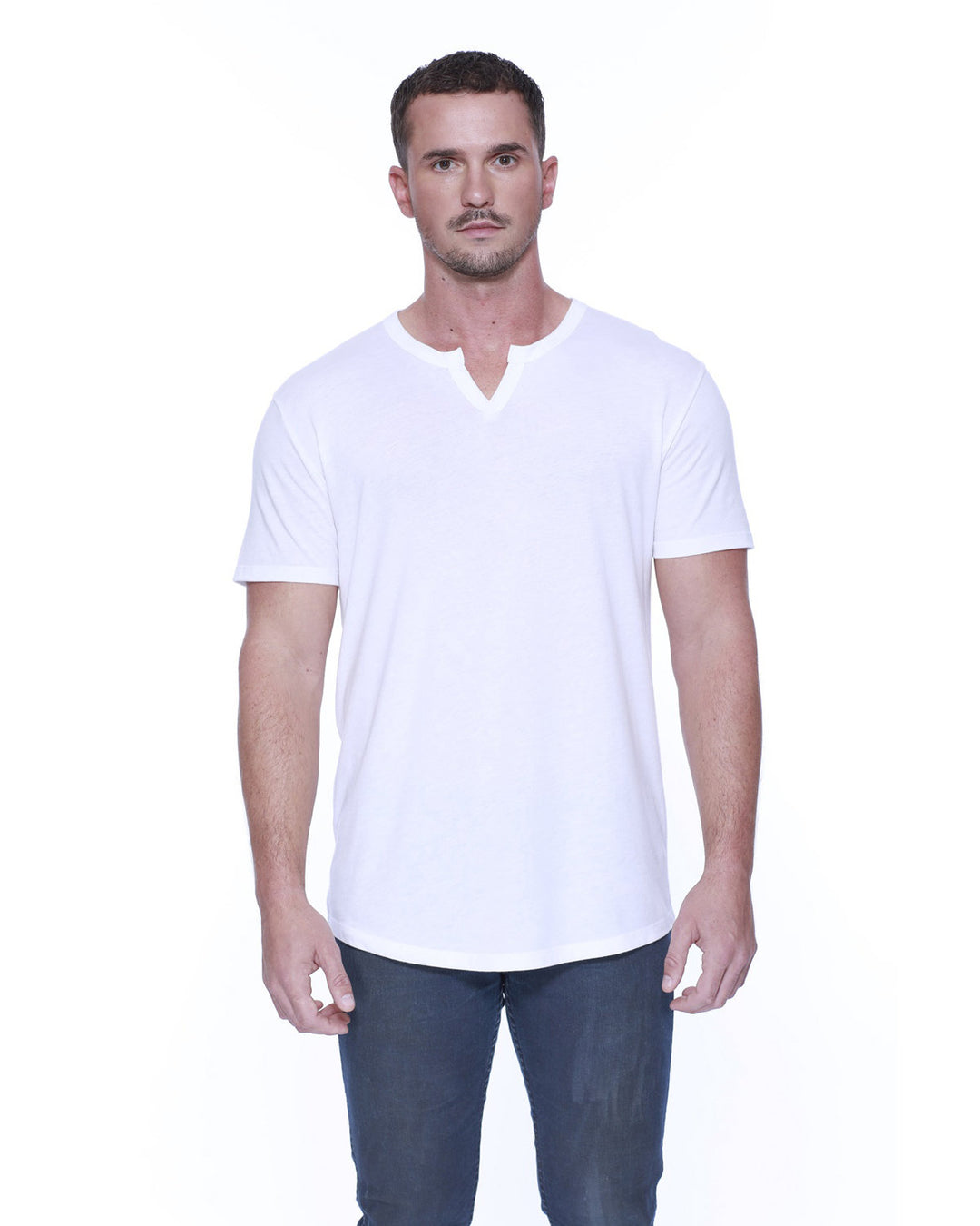 StarTee Men's 4.3 oz., CVC Slit V-Neck T-Shirt StarTee