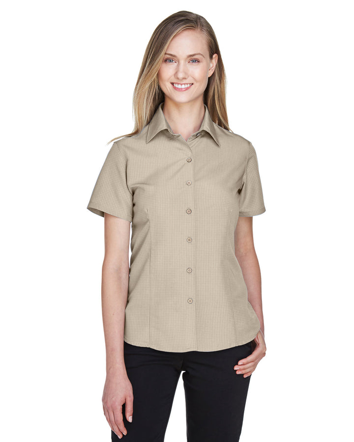 Harriton Ladies' Barbados Textured Camp Shirt Harriton