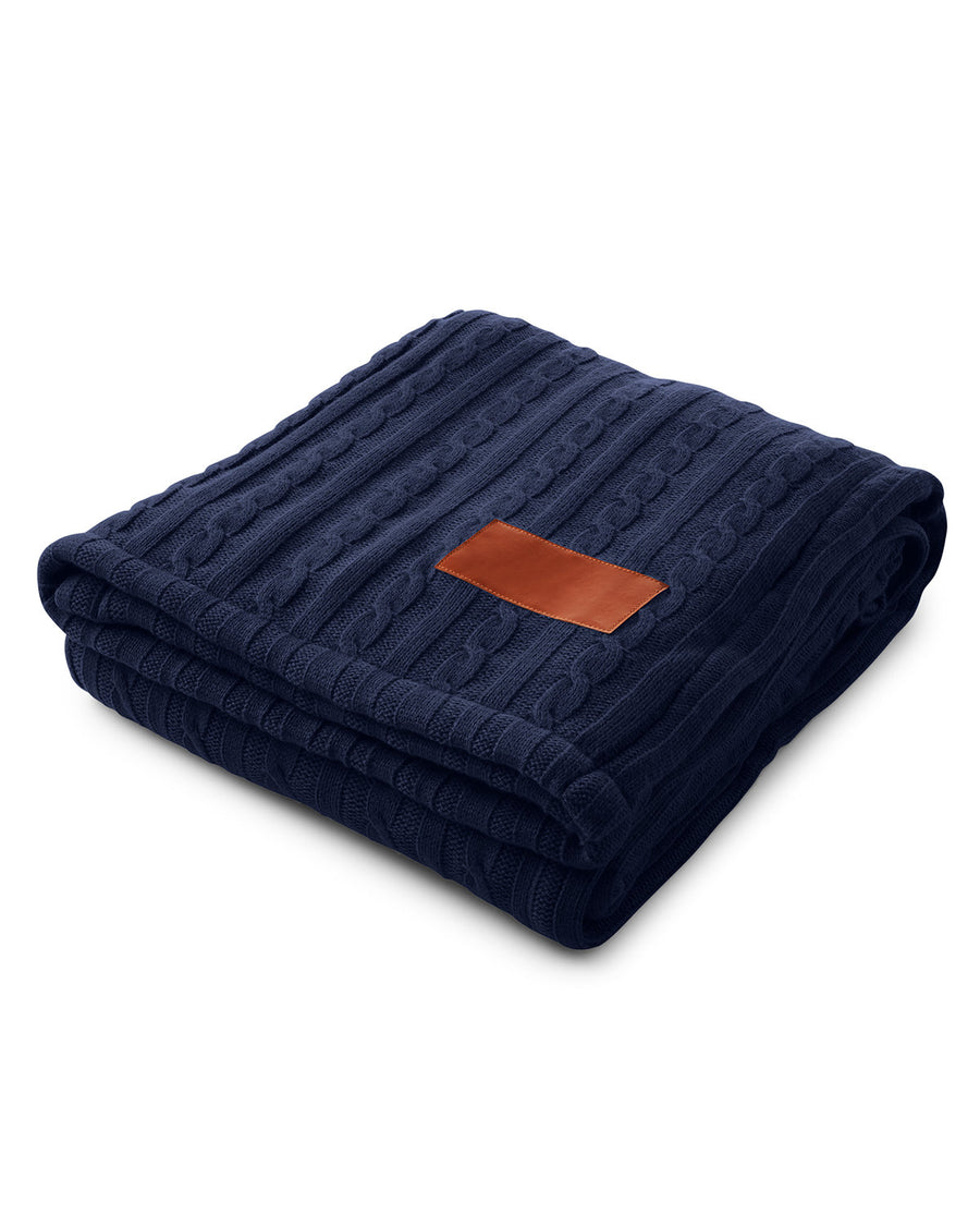 Leeman Cable Knit Sherpa Throw - Quantity 10 Leeman