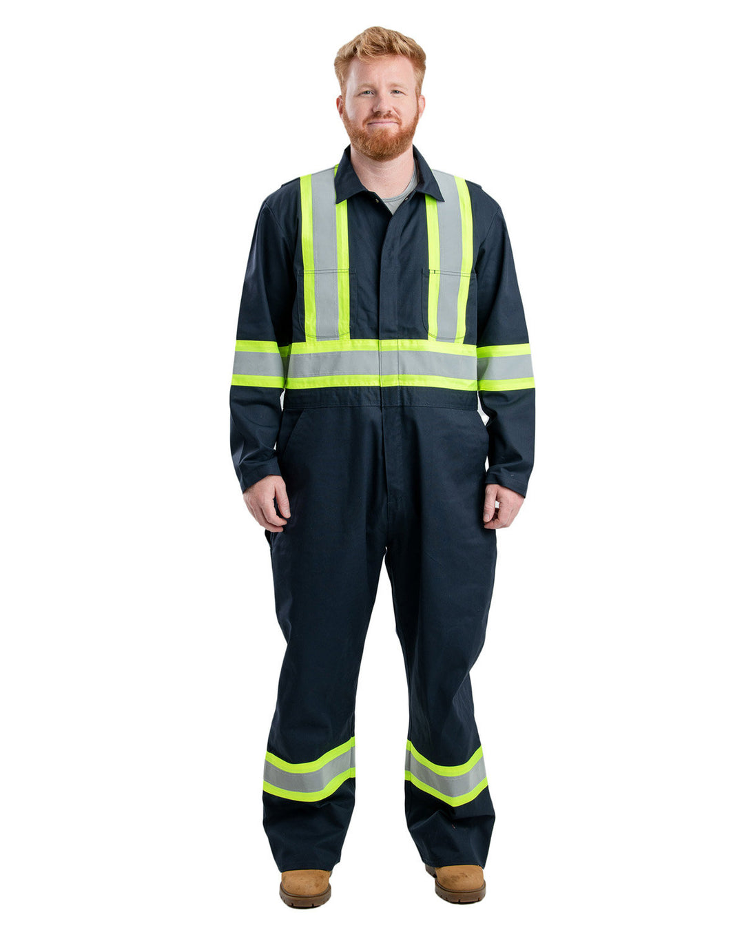 Berne Men's Safety Striped Unlined Coverall Berne