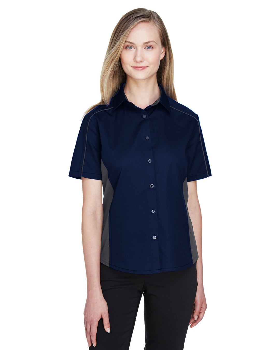 North End Ladies' Fuse Colorblock Twill Shirt North End