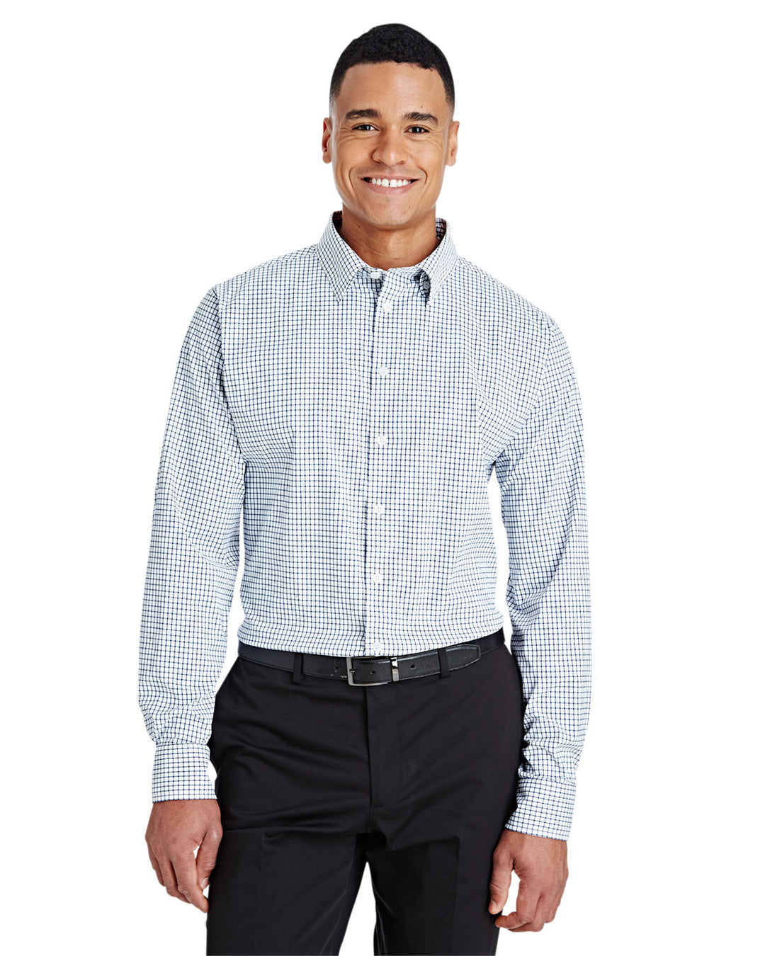 Devon & Jones CrownLux Performance™ Men's Micro Windowpane Shirt Devon & Jones