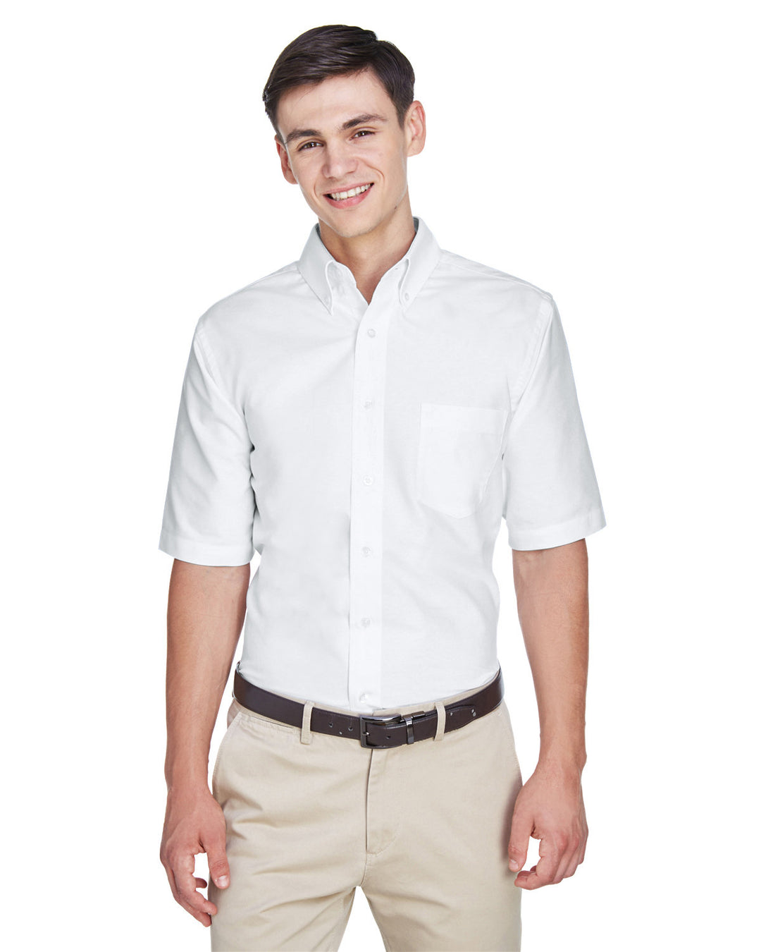 UltraClub Men's Classic Wrinkle-Resistant Short-Sleeve Oxford UltraClub