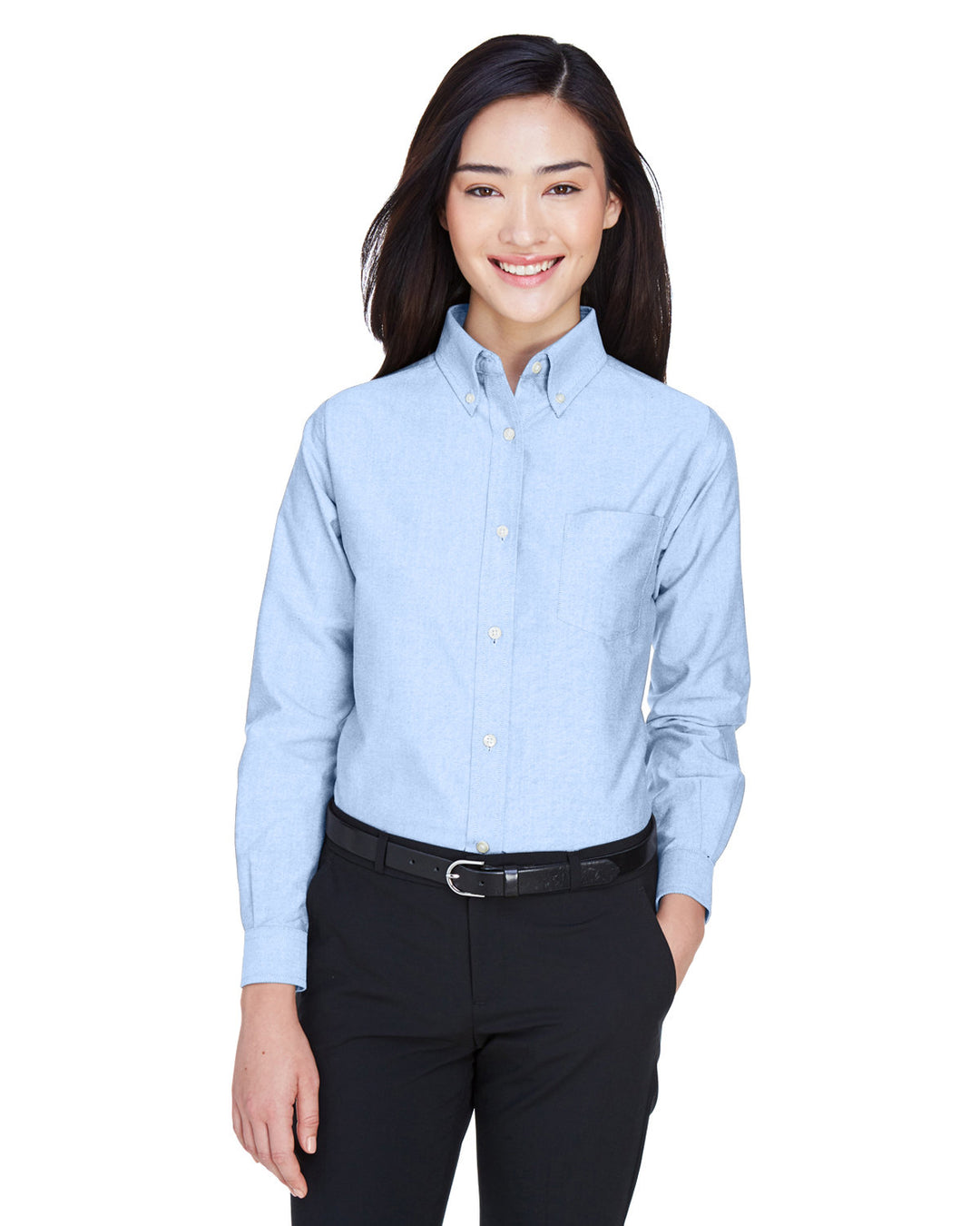 UltraClub Ladies' Classic Wrinkle-Resistant Long-Sleeve Oxford UltraClub