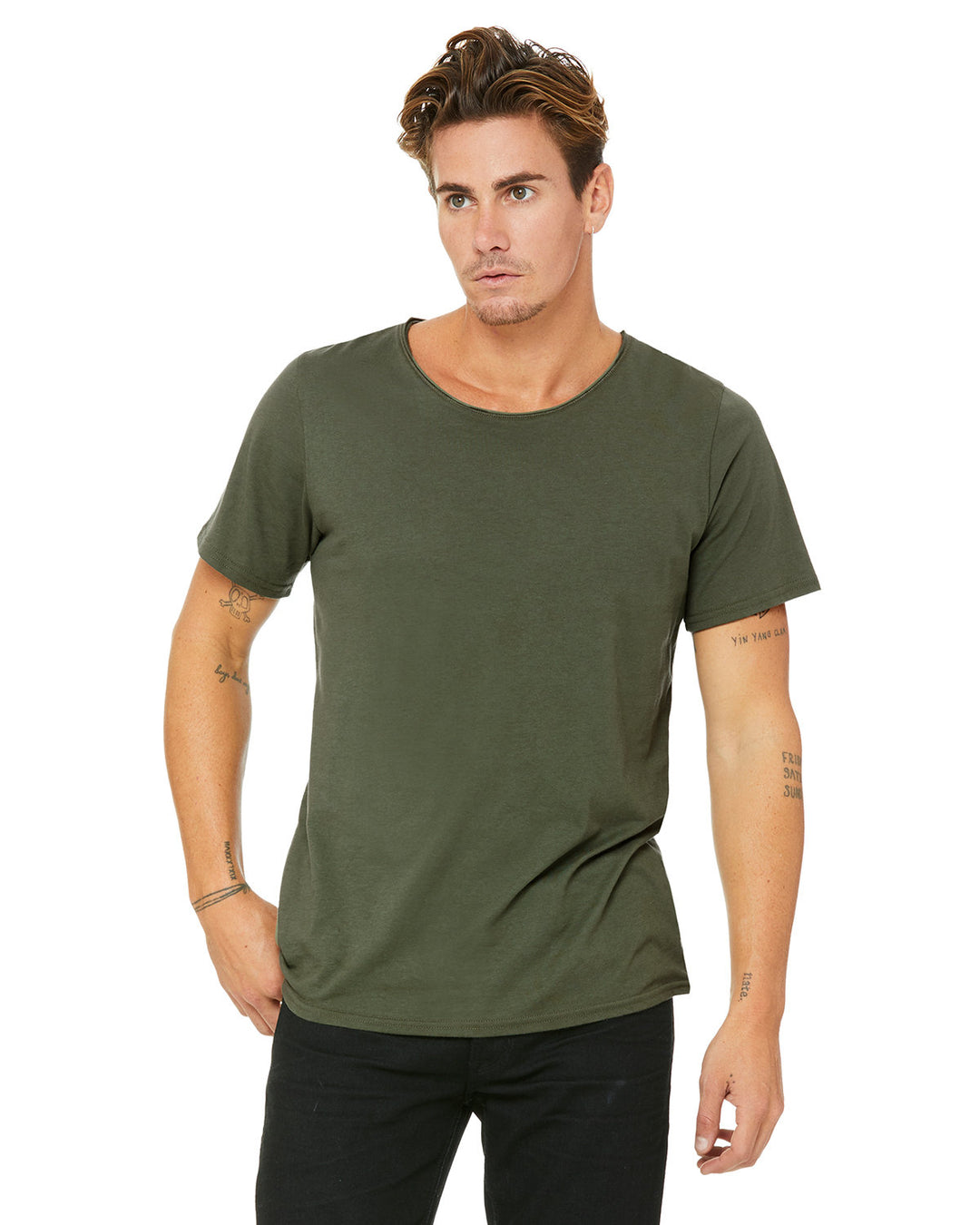 Bella + Canvas Men's Jersey Raw Neck T-Shirt Bella + Canvas