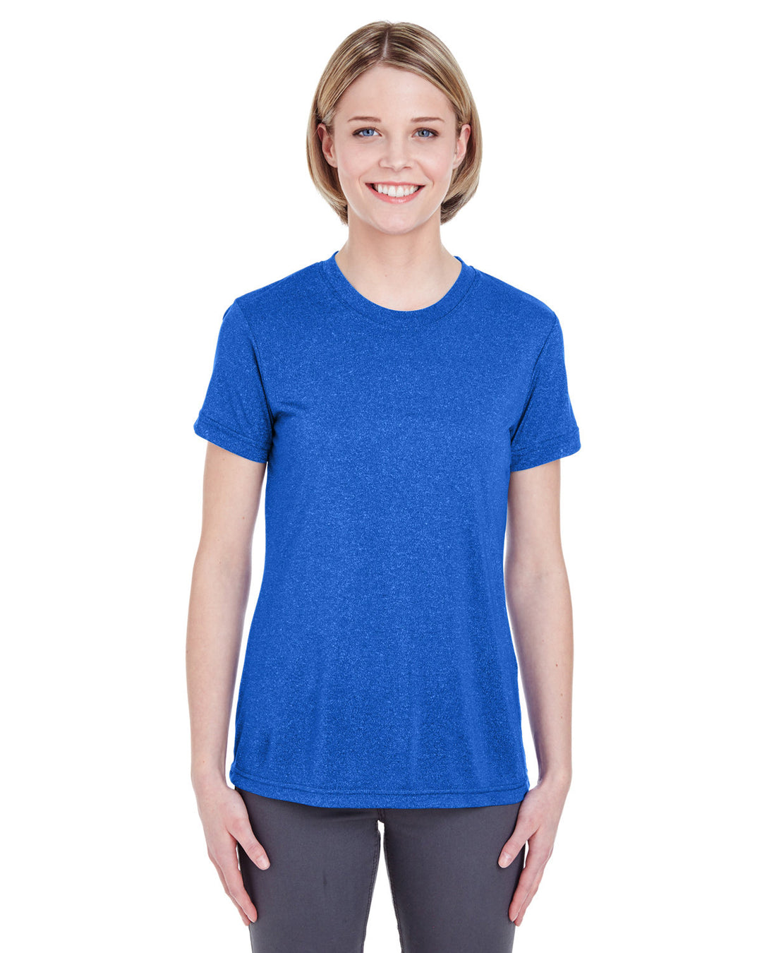 UltraClub Ladies' Cool & Dry Heathered Performance T-Shirt UltraClub