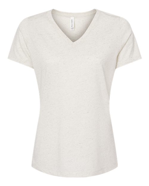 BELLA + CANVAS Women's Relaxed Triblend Short Sleeve V-Neck Tee