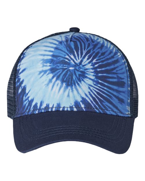 Colortone Tie-Dyed 5-Panel Trucker Cap Colortone