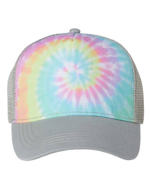 Colortone Tie-Dyed 5-Panel Trucker Cap Colortone