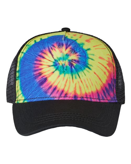 Colortone Tie-Dyed 5-Panel Trucker Cap Colortone