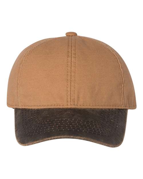 Outdoor Cap Weathered Canvas Crown with Contrast-Color Visor Cap