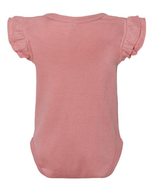 Rabbit Skins Infant Flutter Sleeve Baby Rib Bodysuit