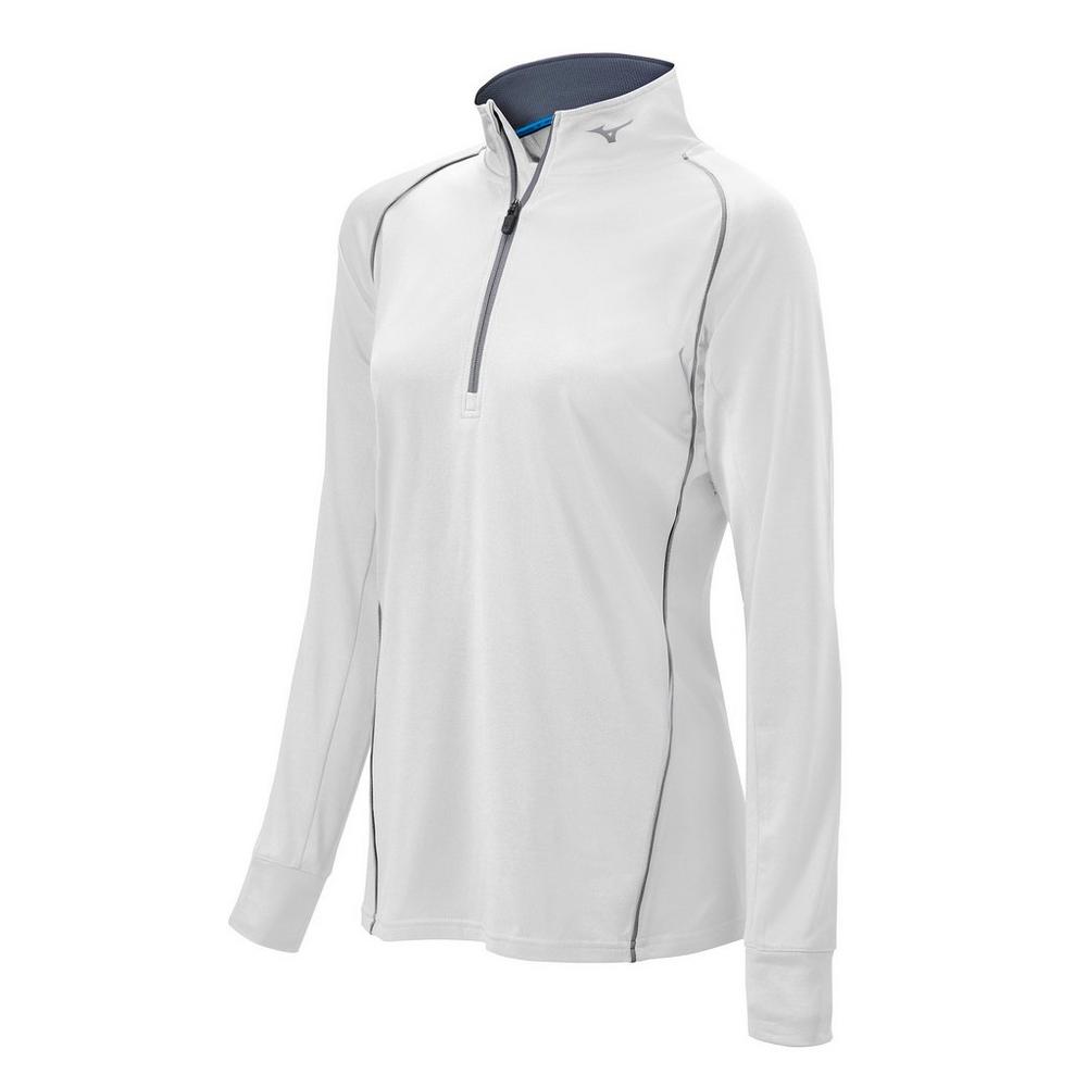 Mizuno Girl's Comp 1/2 Zip Long Sleeve Pullover Mizuno