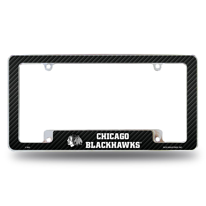 NHL Chicago Blackhawks All Over Chrome Frame Fan Gear NHL Chicago Blackhawks