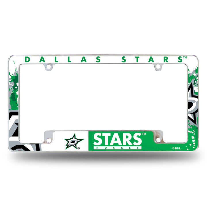 NHL Dallas Stars All Over Chrome Frame Fan Gear NHL Dallas Stars