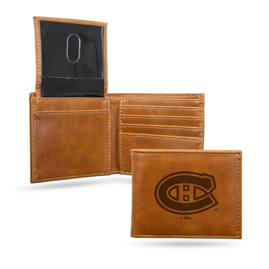 NHL Montreal Canadiens Laser Engraved Billfold Fan Gear NHL Montreal Canadiens