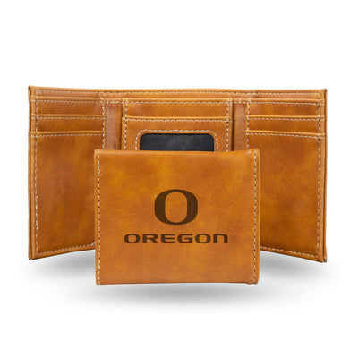 NCAA Oregon Ducks Laser Engraved Tri-Fold Wallet Fan Gear NCAA Oregon Ducks