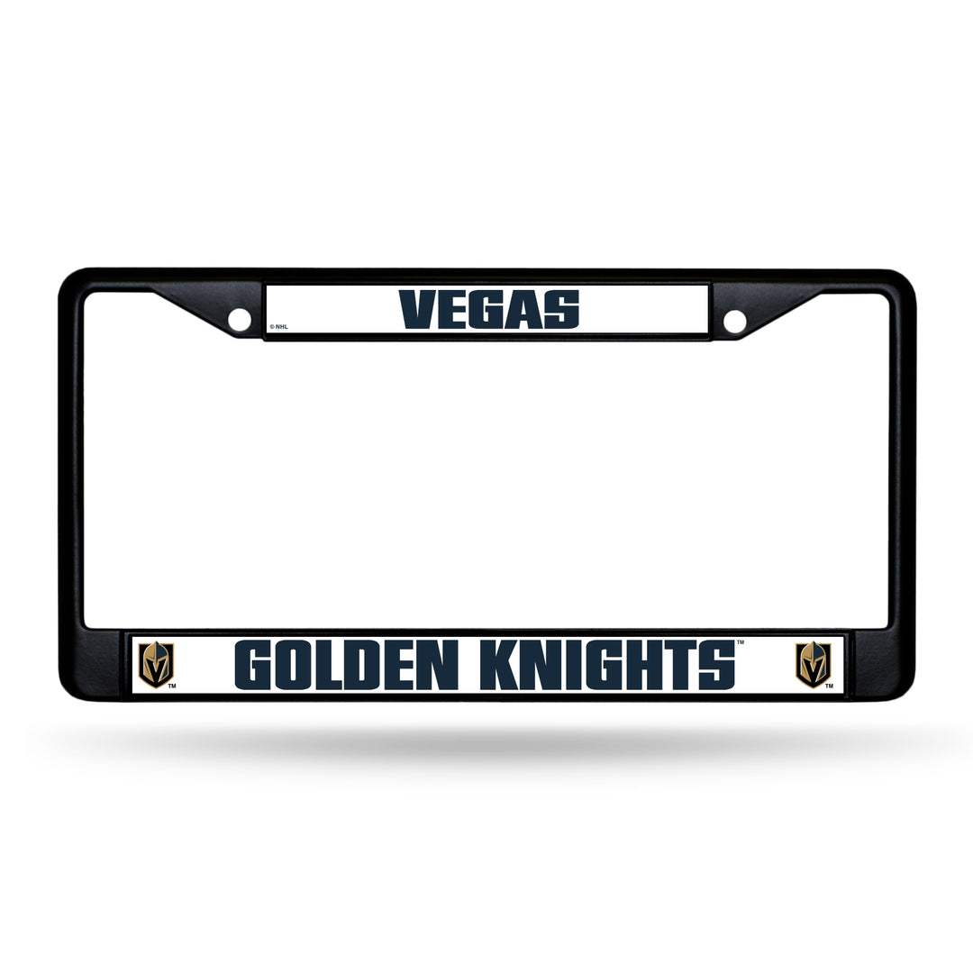 NHL Vegas Golden Knights Black Chrome License Plate Frame Fan Gear NHL Vegas Golden Knights