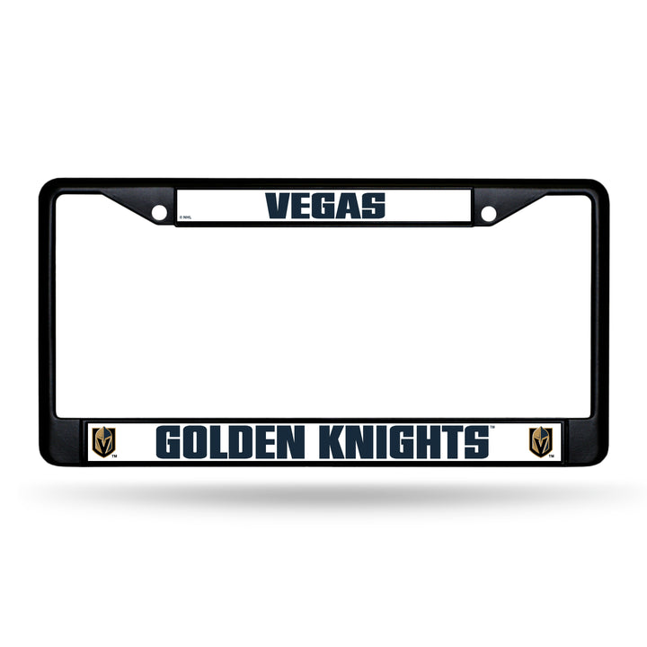 NHL Vegas Golden Knights Black Chrome License Plate Frame Fan Gear NHL Vegas Golden Knights