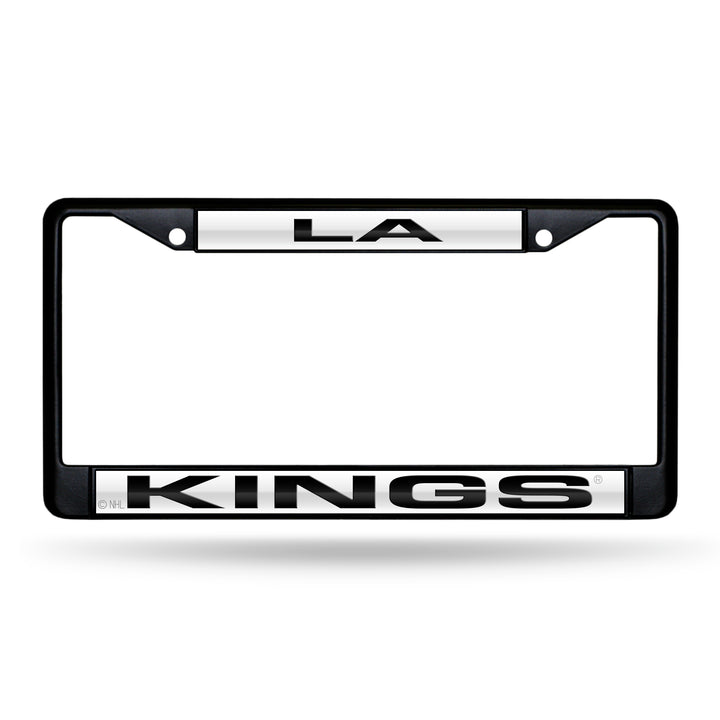 NHL Los Angeles Kings Black Chrome Laser Cut License Plate Frame Fan Gear NHL Los Angeles Kings