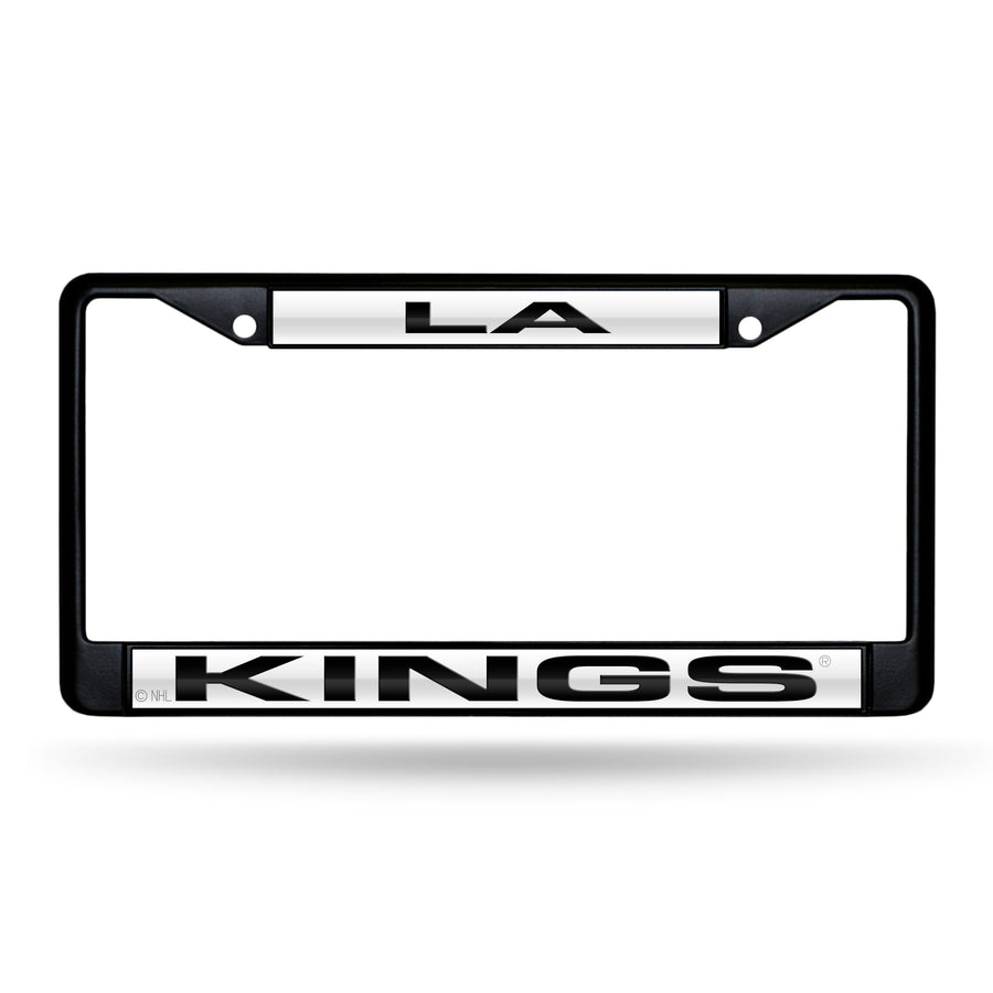 NHL Los Angeles Kings Black Chrome Laser Cut License Plate Frame Fan Gear NHL Los Angeles Kings