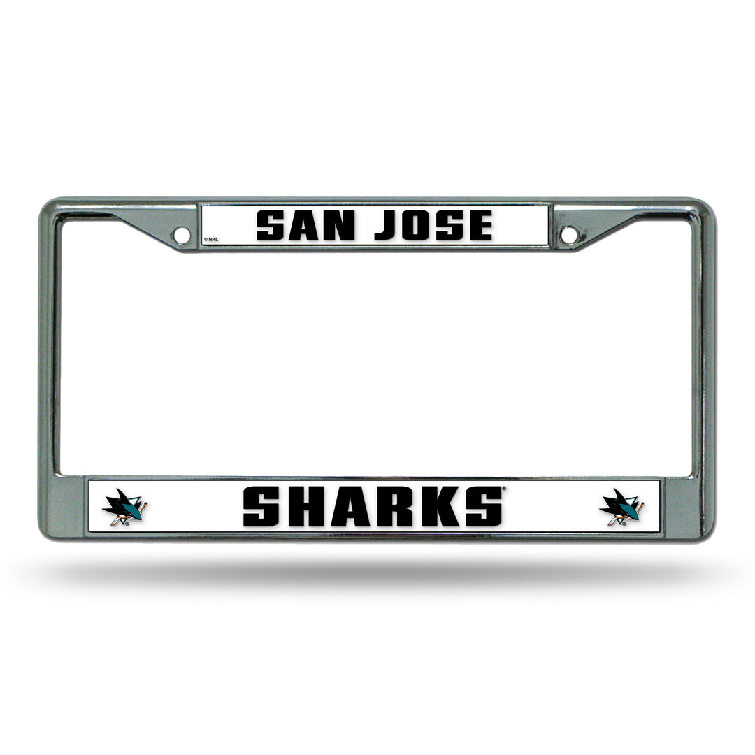 NHL San Jose Sharks Chrome License Plate Frame Fan Gear NHL San Jose Sharks