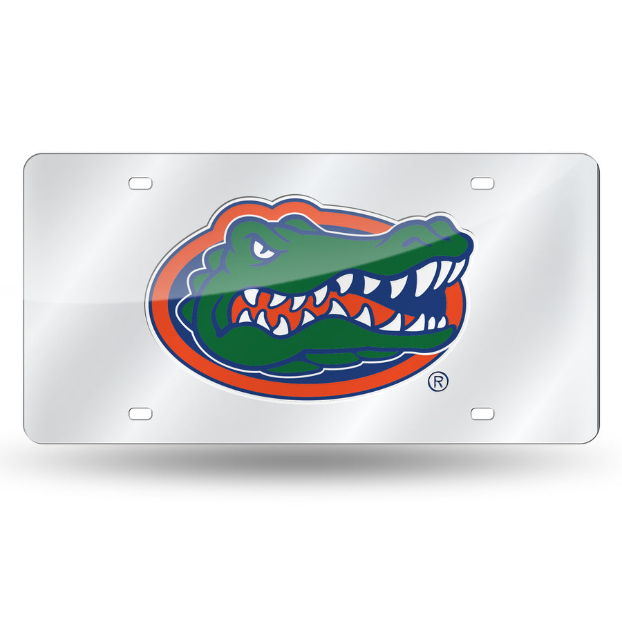 NCAA Florida Gators Silver Laser Cut Automobile Tag Fan Gear NCAA Florida Gators