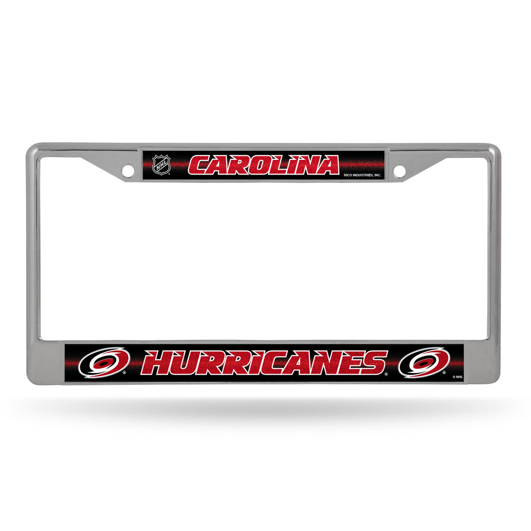 NHL Carolina Hurricanes Chrome Glitter License Plate Frame Fan Gear NHL Carolina Hurricanes