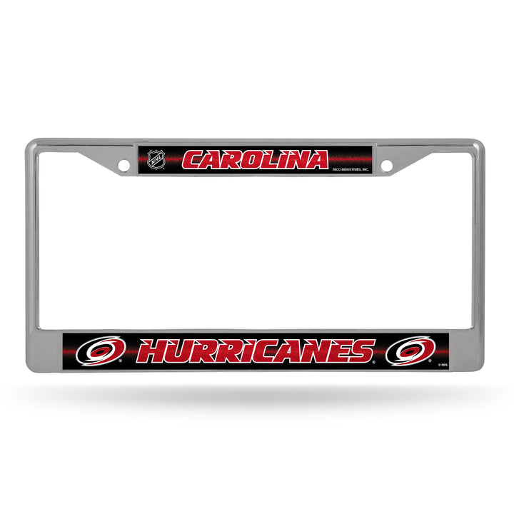 NHL Carolina Hurricanes Chrome Glitter License Plate Frame Fan Gear NHL Carolina Hurricanes