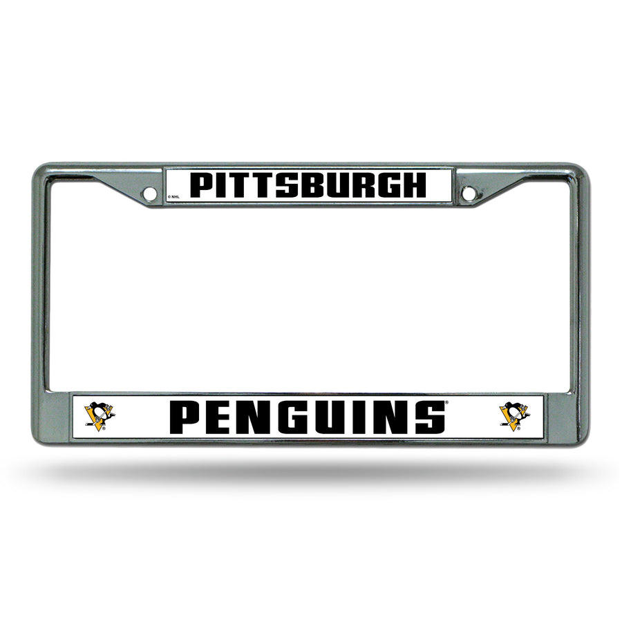 NHL Pittsburgh Penguins Chrome License Plate Frame Fan Gear NHL Pittsburgh Penguins