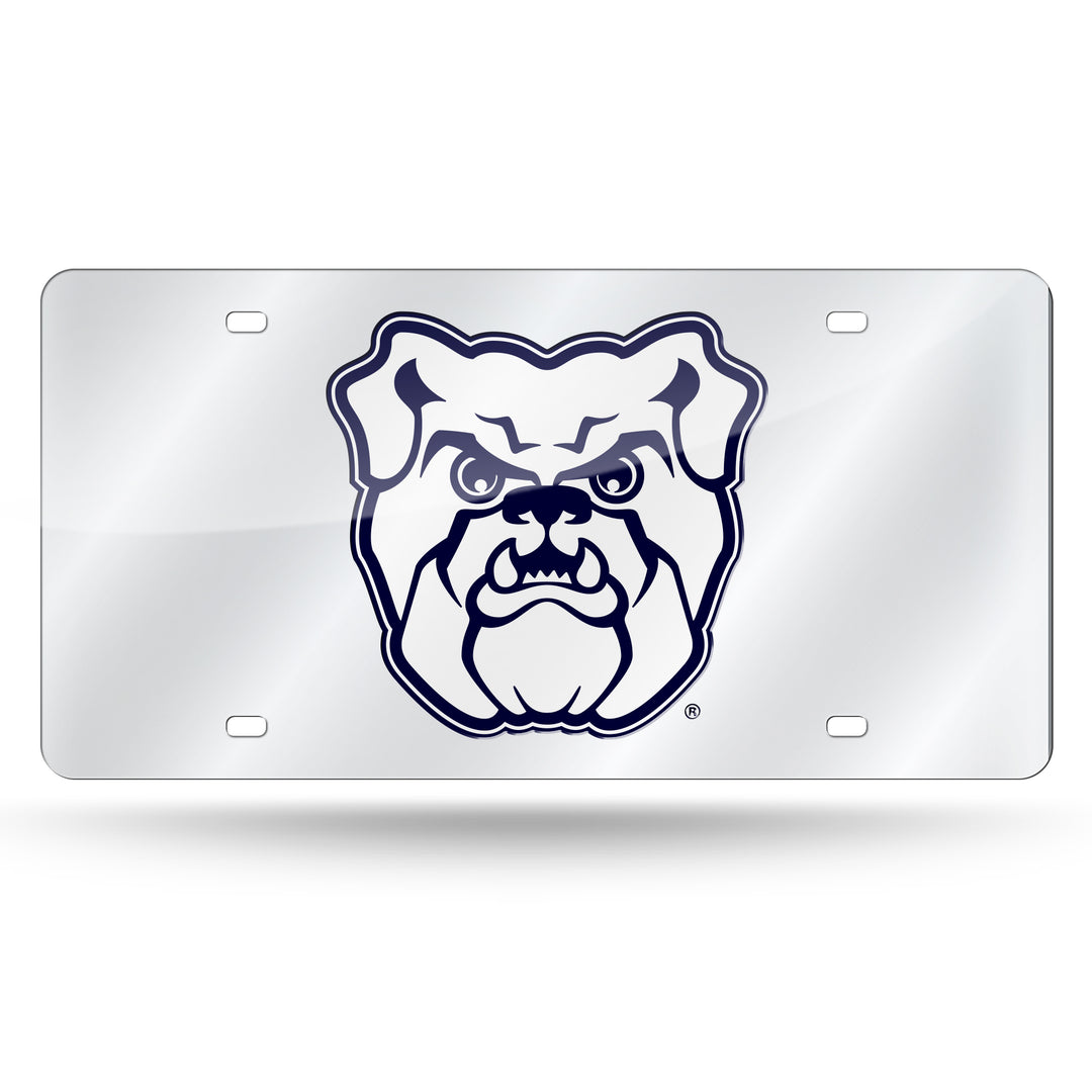 NCAA Butler Bulldogs Silver Laser Cut Automobile Tag Fan Gear NCAA Butler Bulldogs