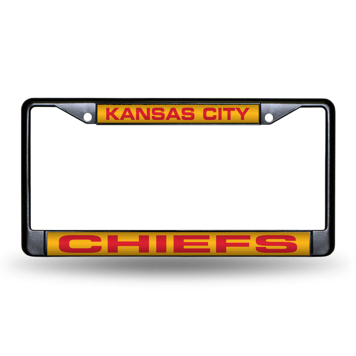 NFL Kansas City Chiefs Laser Cut Chrome License Plate Frame Fan Gear NFL Kansas City Chiefs